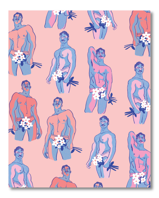 PINK BOUQUET TOSS PRINT