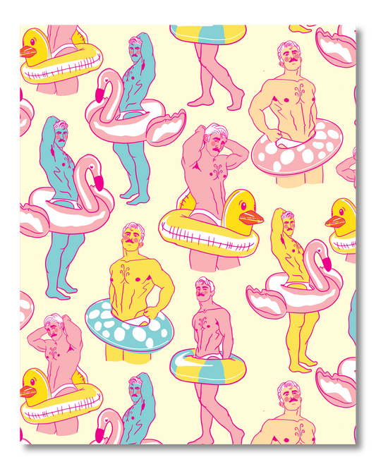 POOL FLOATIES PRINT