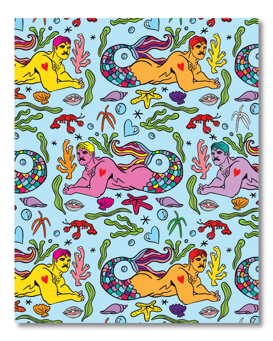 MERMAN UNDER THE SEA PRINT