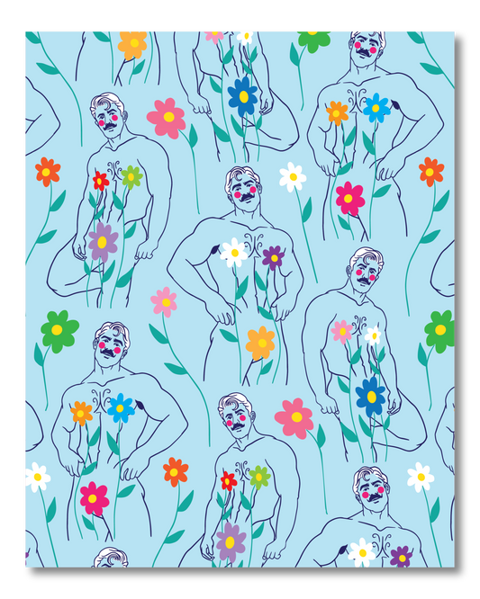 BABY BLUE FLOWER COVER UP PRINT
