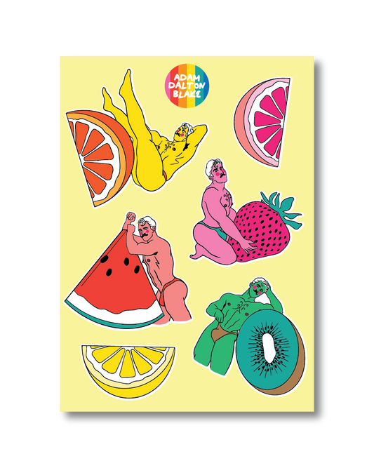 FRUITY BOYS STICKER SHEET