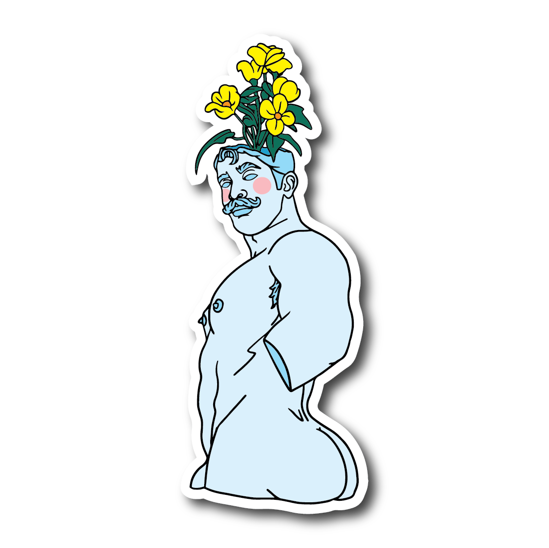 GREEK STATUE VASE STICKER