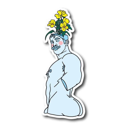 GREEK STATUE VASE STICKER