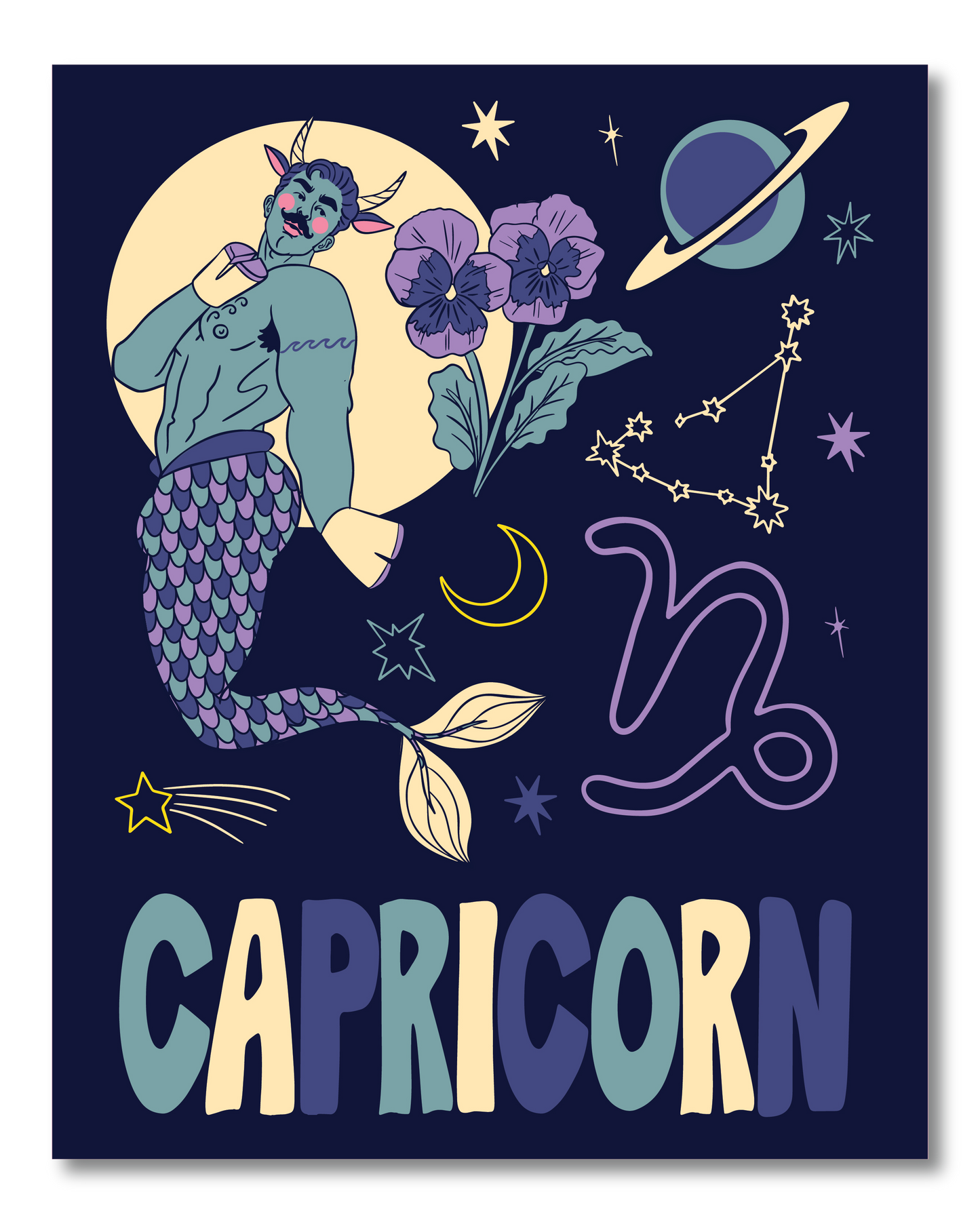 CAPRICORN ZODIAC PRINT