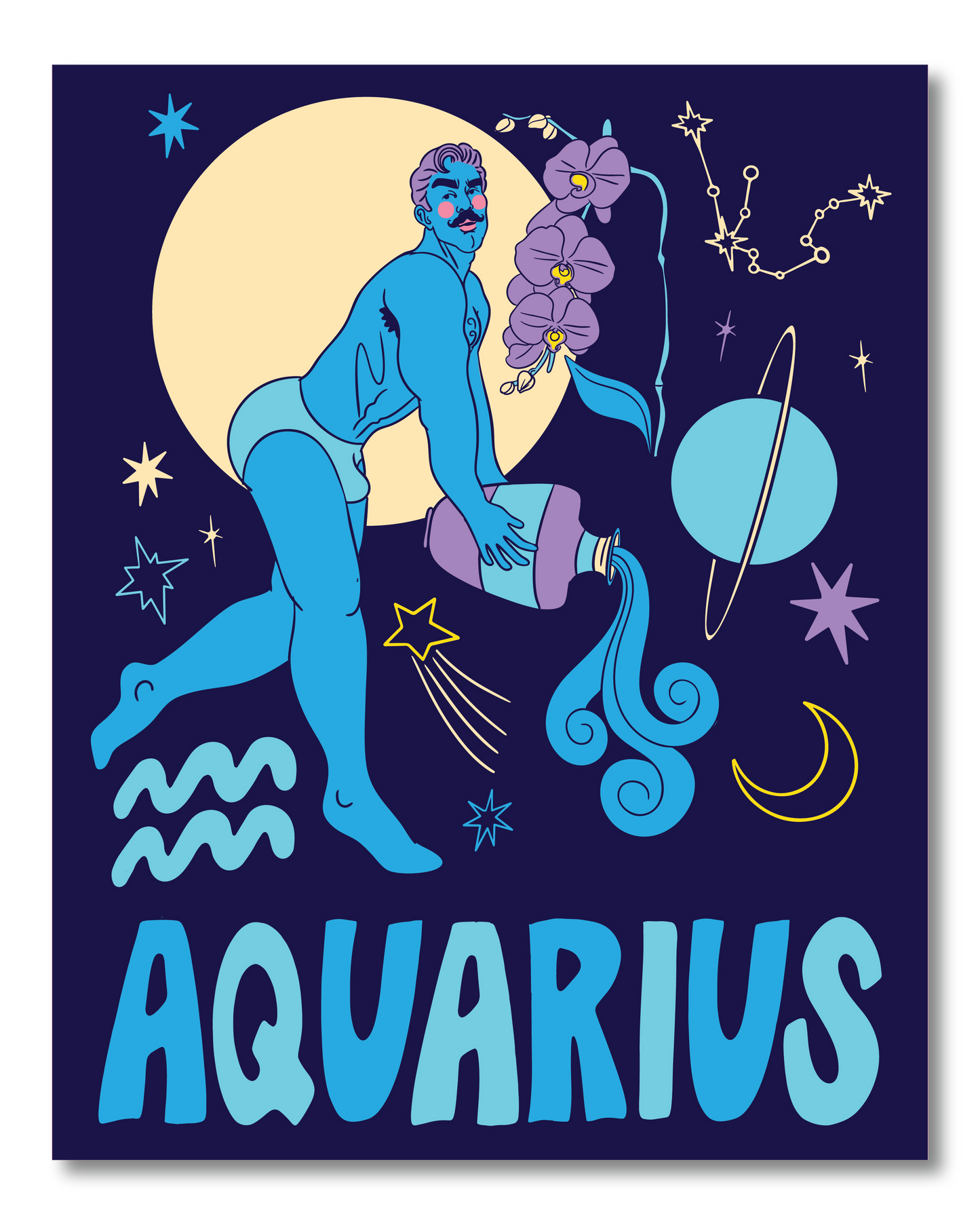 AQUARIUS ZODIAC PRINT