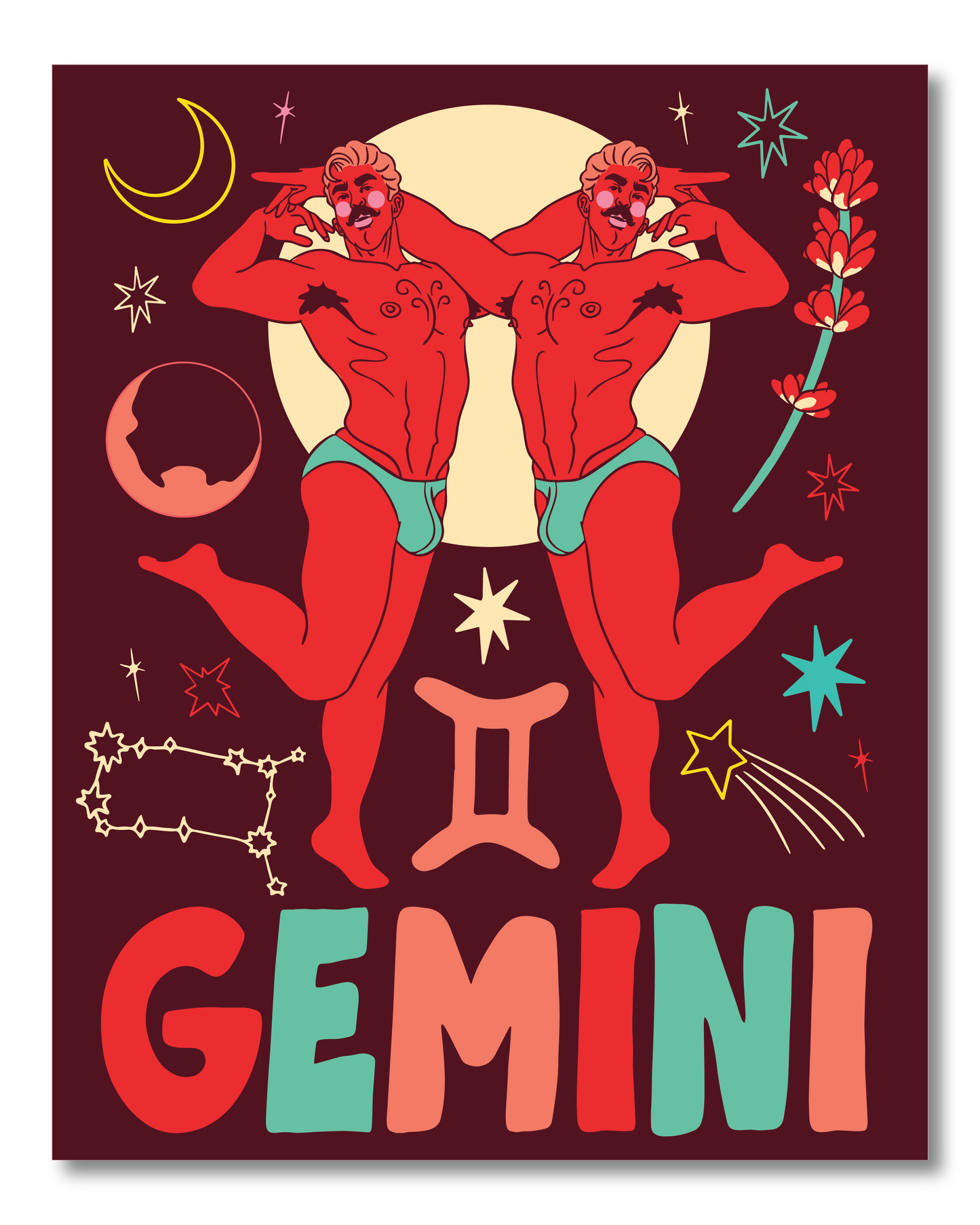 GEMINI ZODIAC PRINT