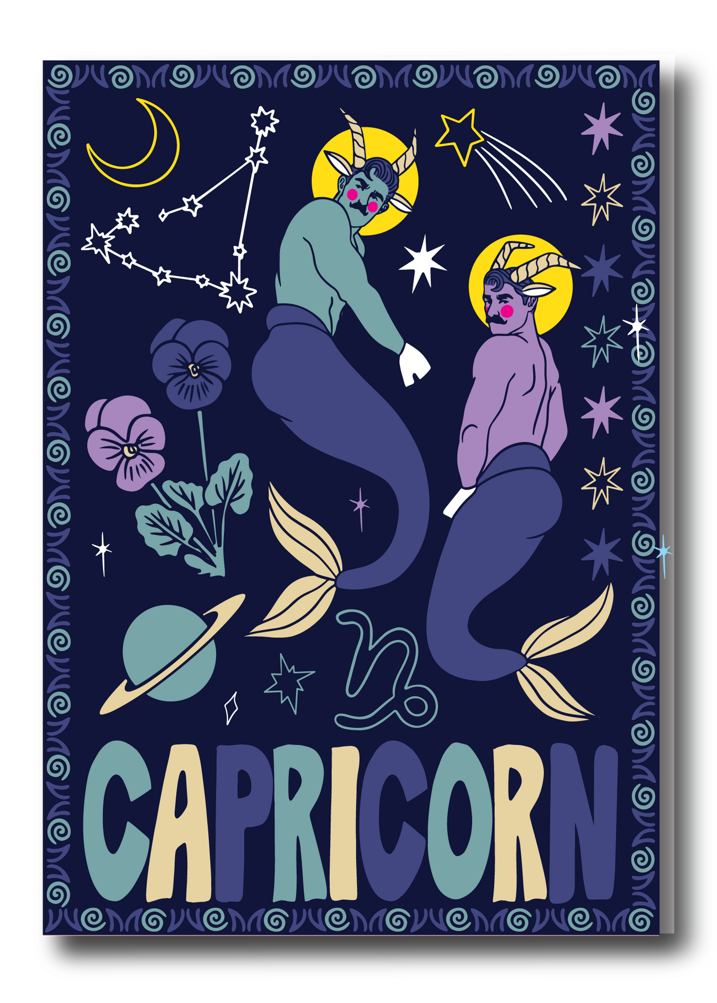 CAPRICORN ZODIAC GREETING CARD